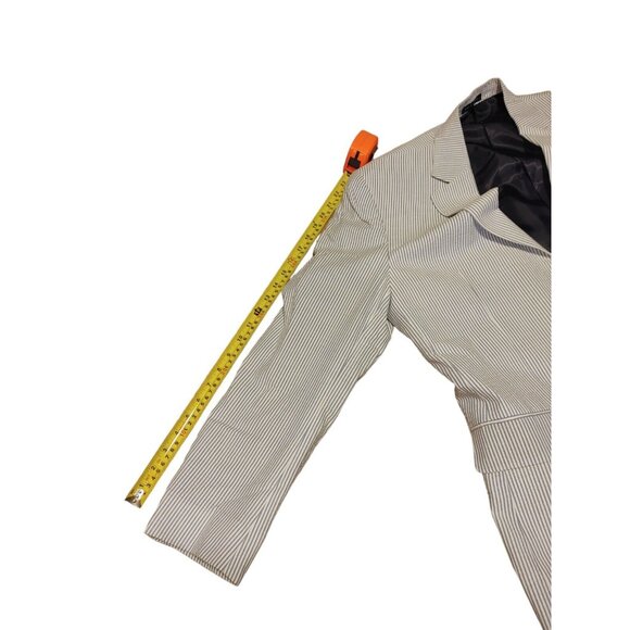 Mens navy blue LINEA UOMO blazer 2 pieces sport suit coat wool two 34W 30L - Picture 9 of 16